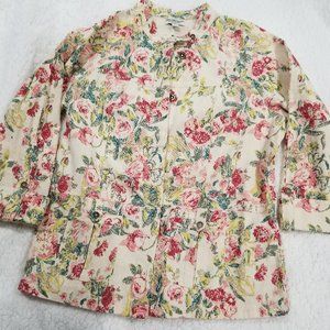 Vintage Norm Thompson Floral Blazer or Jacket - Made in India - XL